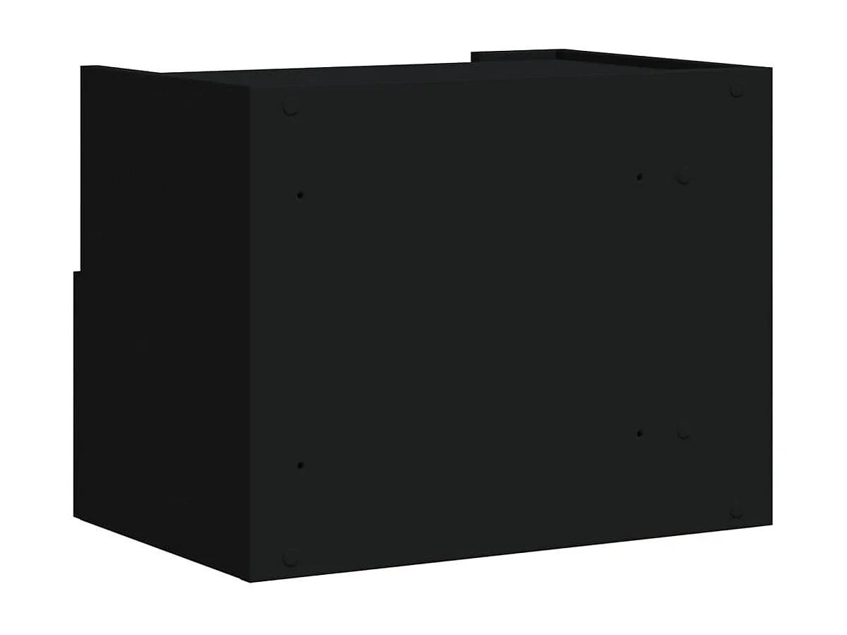 Mesas de cabeceira de parede 2 pcs 45x30x35 cm preto