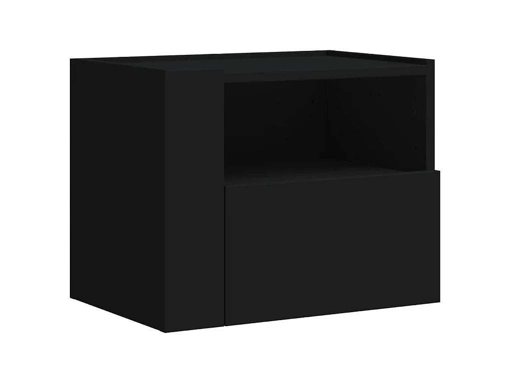 Nachtkastjes wandgemonteerd 2 st 45x30x35 cm zwart
