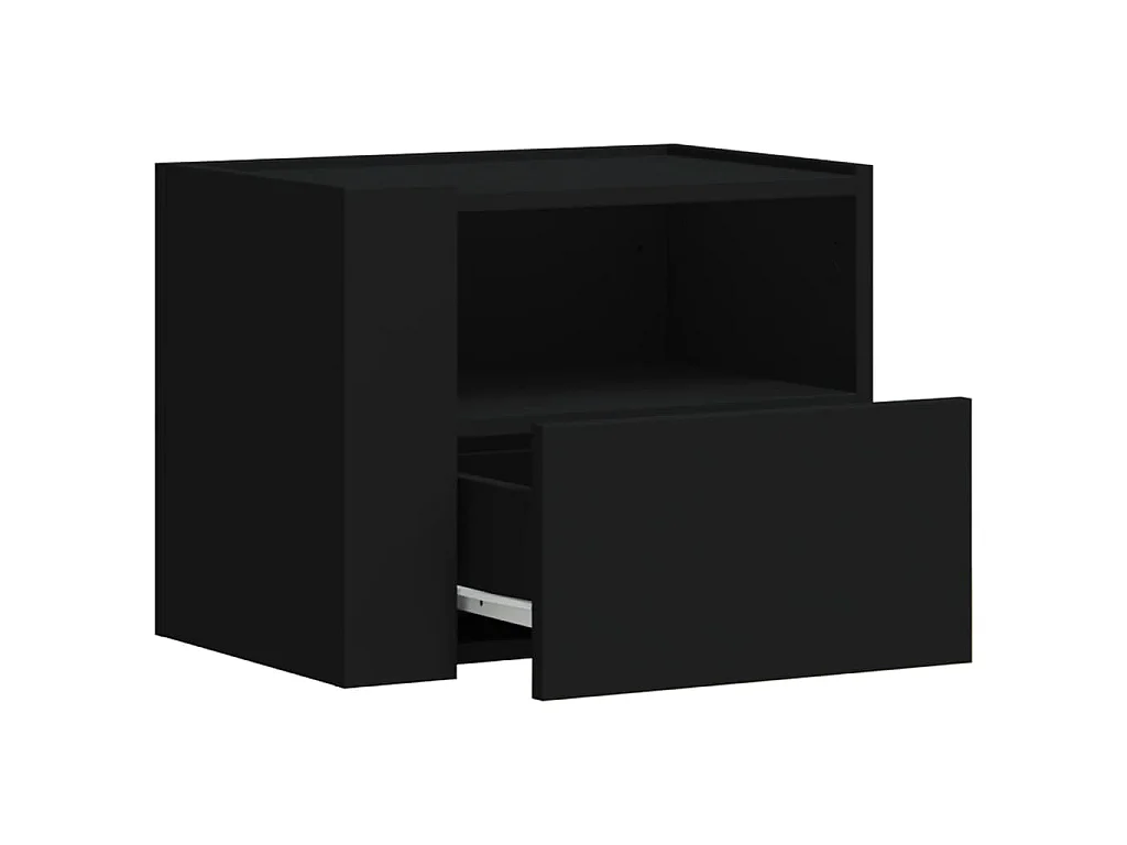 Nachtkastjes wandgemonteerd 2 st 45x30x35 cm zwart