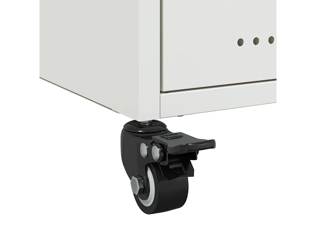 Comodini 2 pz Bianchi 36x39x43,5 cm in Acciaio