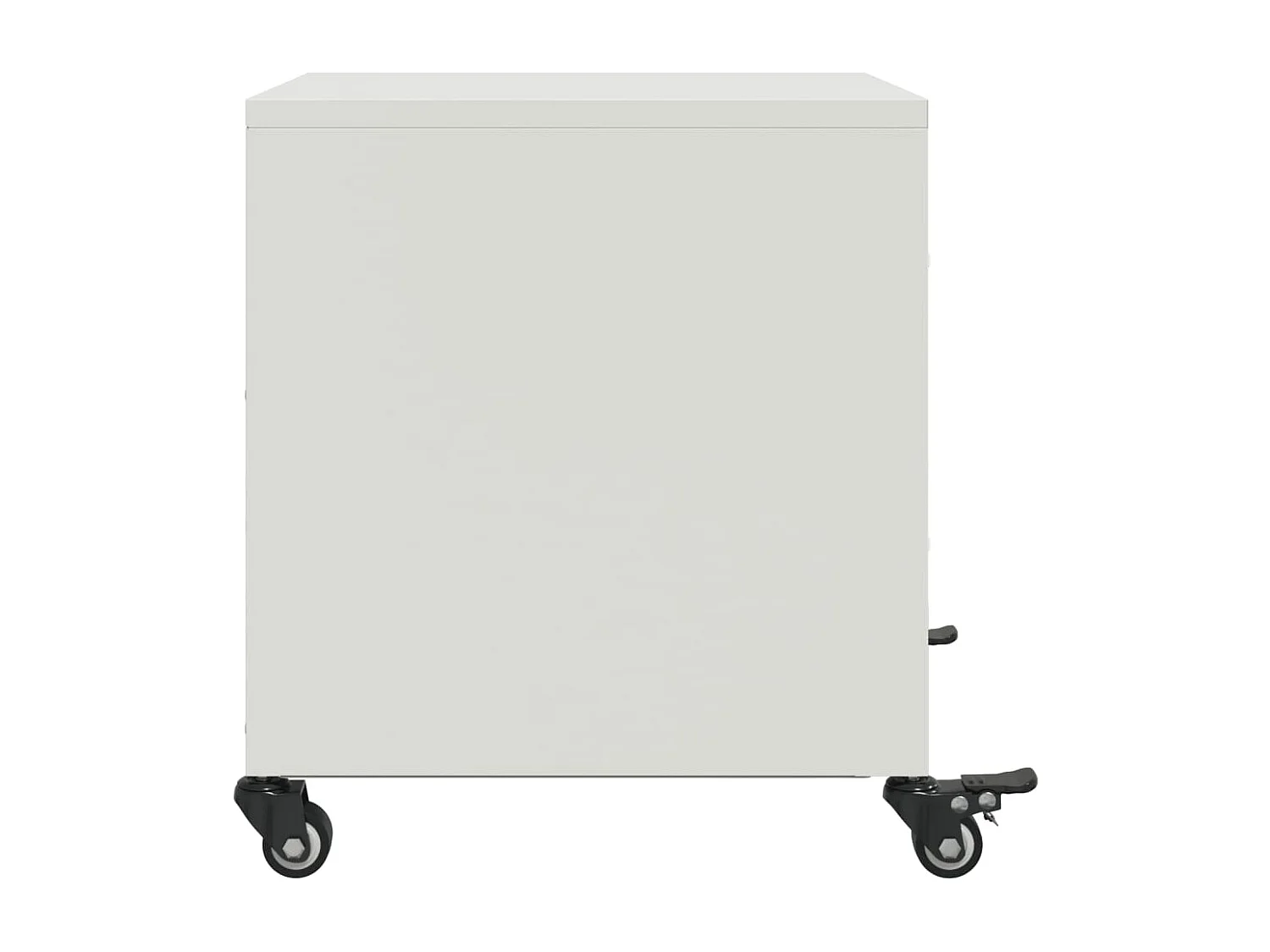 Tables de chevet 2 pcs blanc 36x39x43,5 cm acier