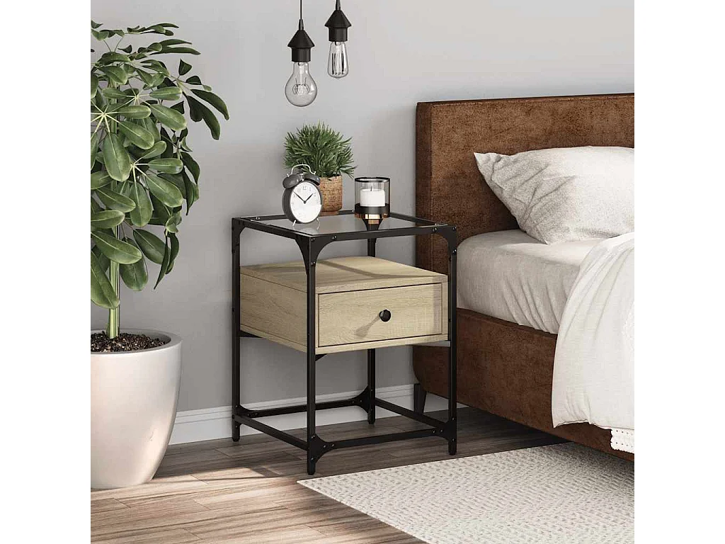 Nachttisch Sonoma-Eiche 40x40x55 cm Holzwerkstoff