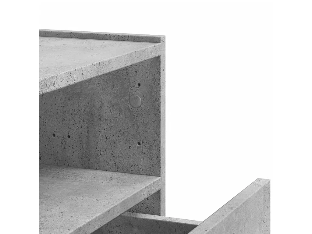 Mesa de cabeceira de parede 45x30x35 cm cinzento cimento