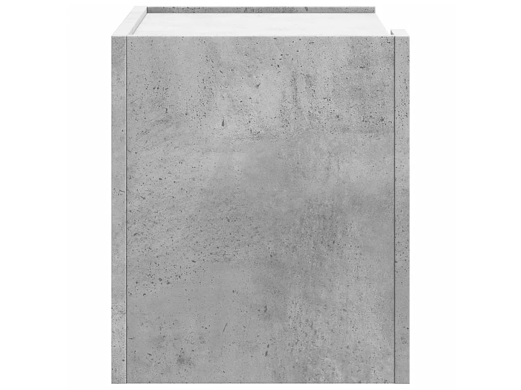 Table de chevet murale gris béton 45x30x35 cm