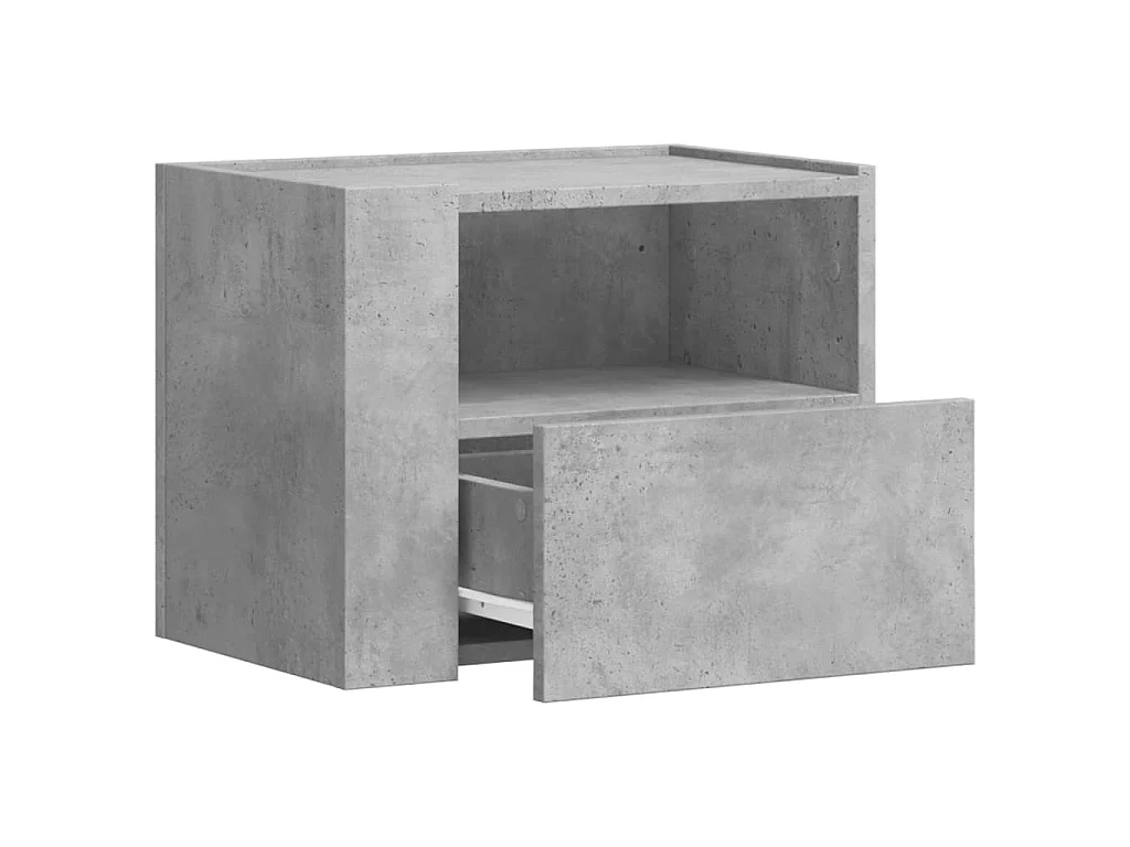 Nachtkastje wandgemonteerd 45x30x35 cm betongrijs