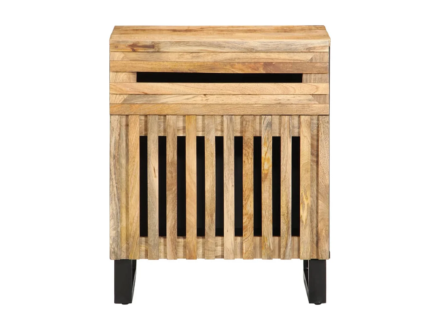 Table de chevet 50x34x60 cm bois de manguier massif brut