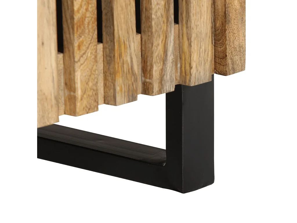 Table de chevet 50x34x60 cm bois de manguier massif brut
