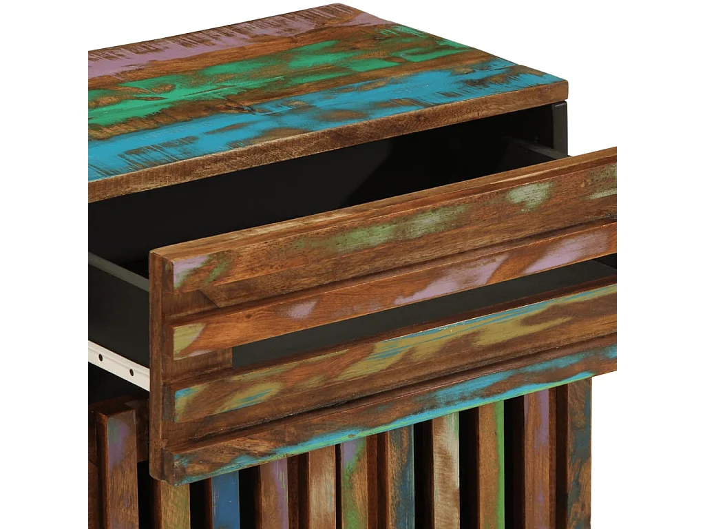 Comodino 50x34x60 cm in Legno Massello di Acacia