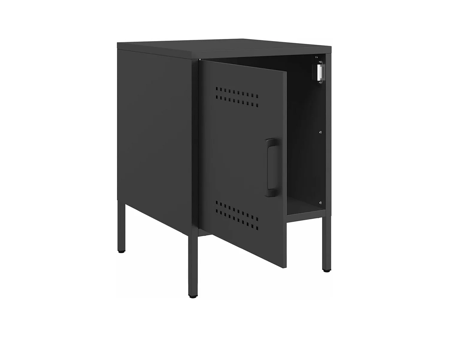 Tables de chevet 2 pcs noir 36x39x50,5 cm acier
