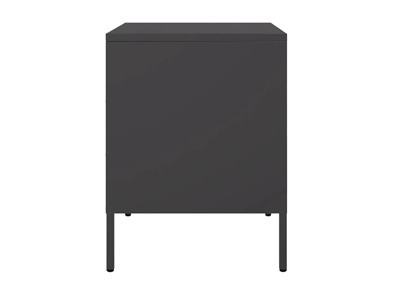 Tables de chevet 2 pcs noir 36x39x50,5 cm acier