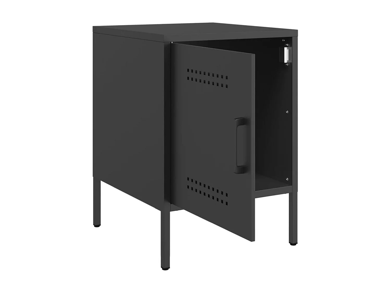 Tables de chevet 2 pcs noir 36x39x50,5 cm acier
