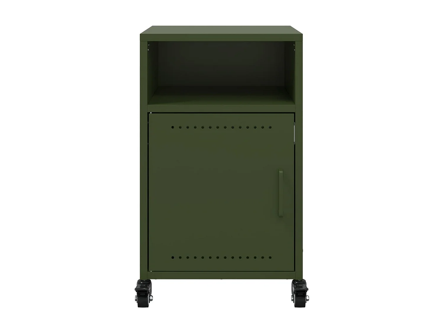 Tables de chevet 2 pcs vert olive 36x39x59 cm acier