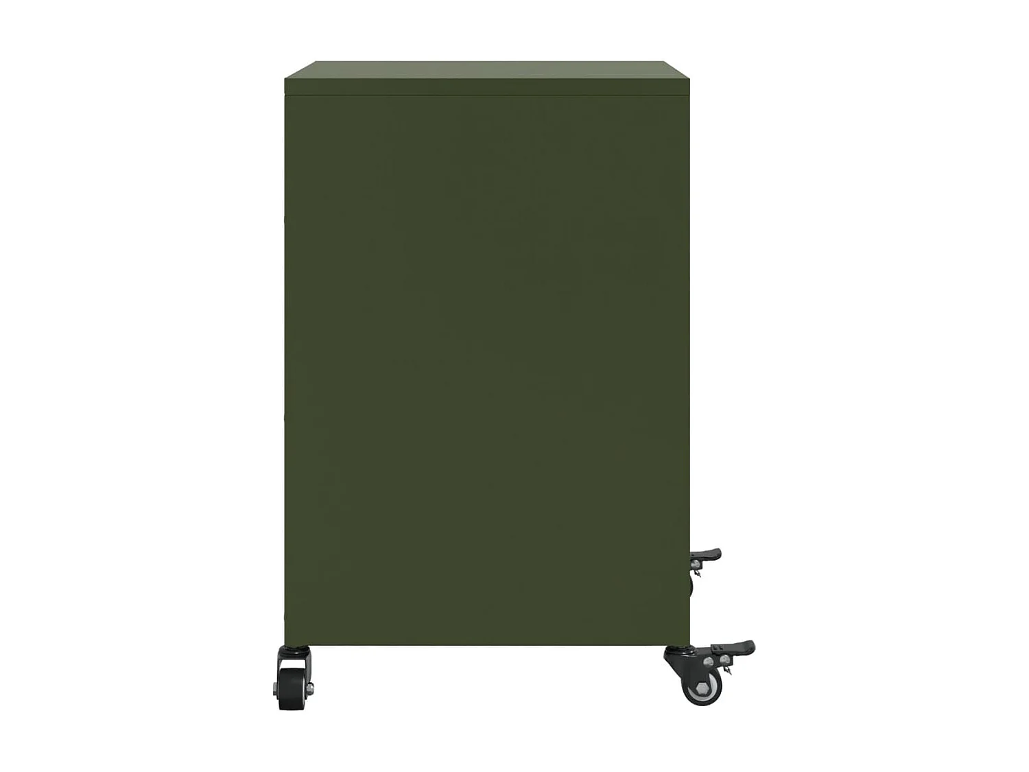 Tables de chevet 2 pcs vert olive 36x39x59 cm acier