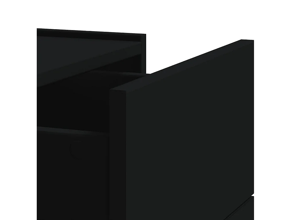 Tables de chevet murales 2 pcs noir 45x30x35 cm