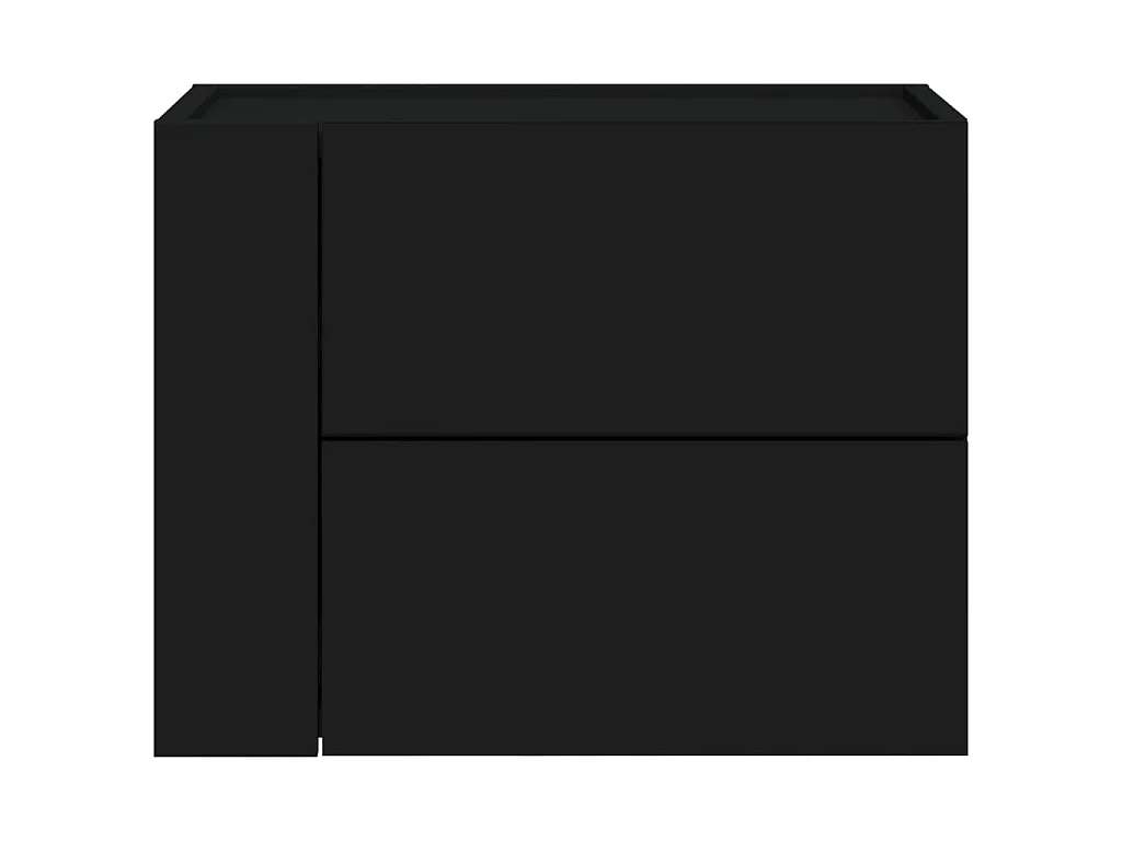 Wand-Nachttische 2 Stk. Schwarz 45x30x35 cm