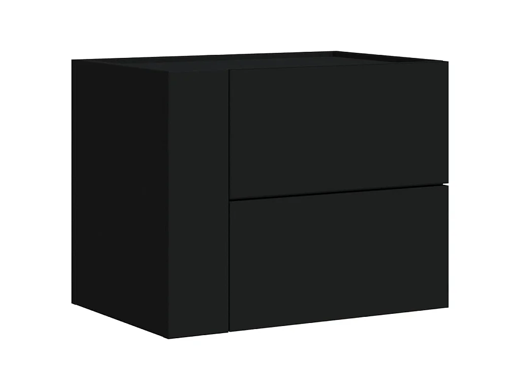Nachtkastjes wandgemonteerd 2 st 45x30x35 cm zwart