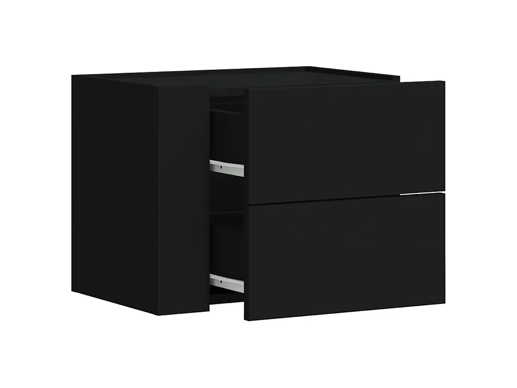 Nachtkastjes wandgemonteerd 2 st 45x30x35 cm zwart