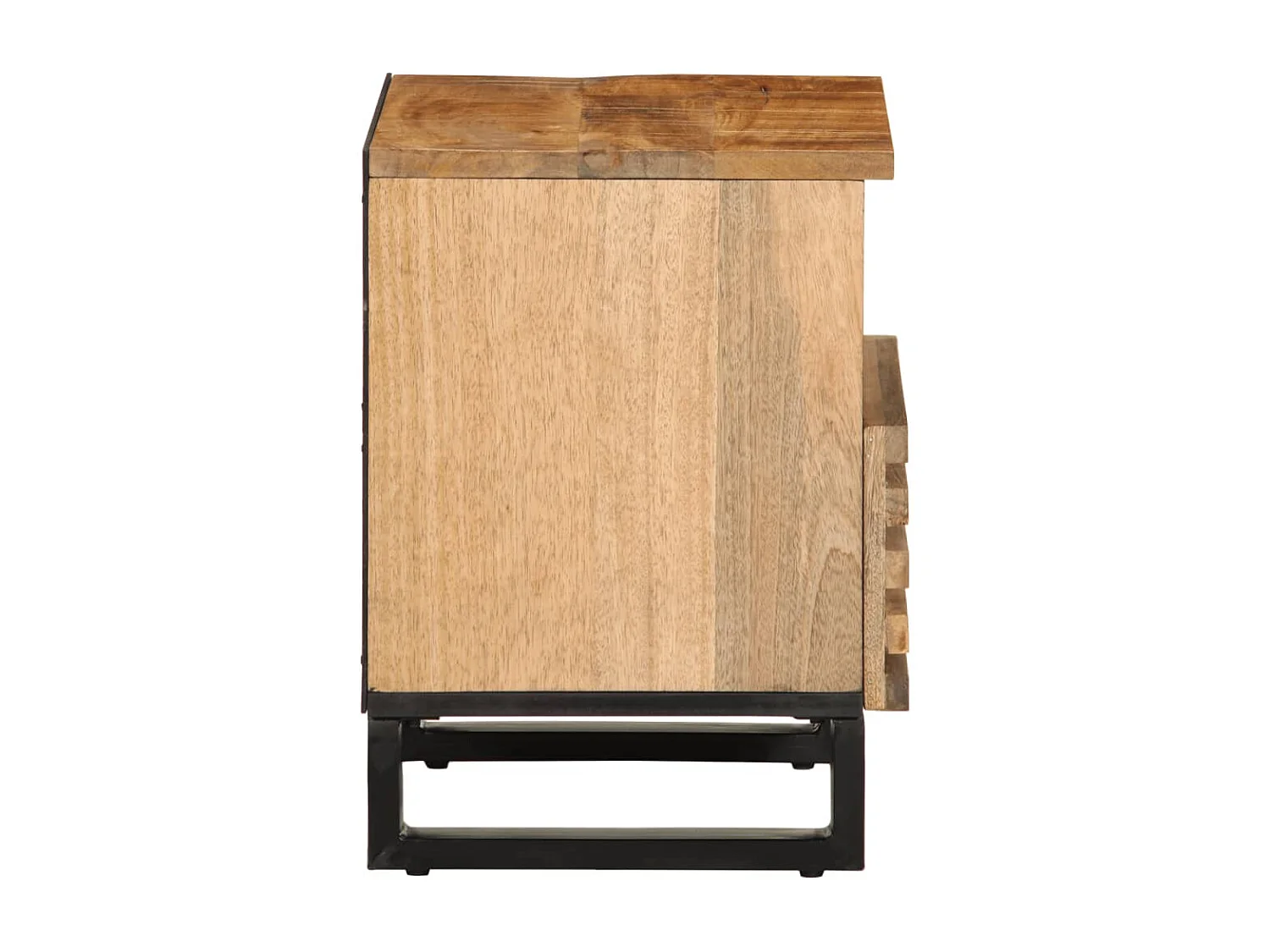 Tables de chevet 2 pcs 40x34x46 cm bois massif de manguier brut