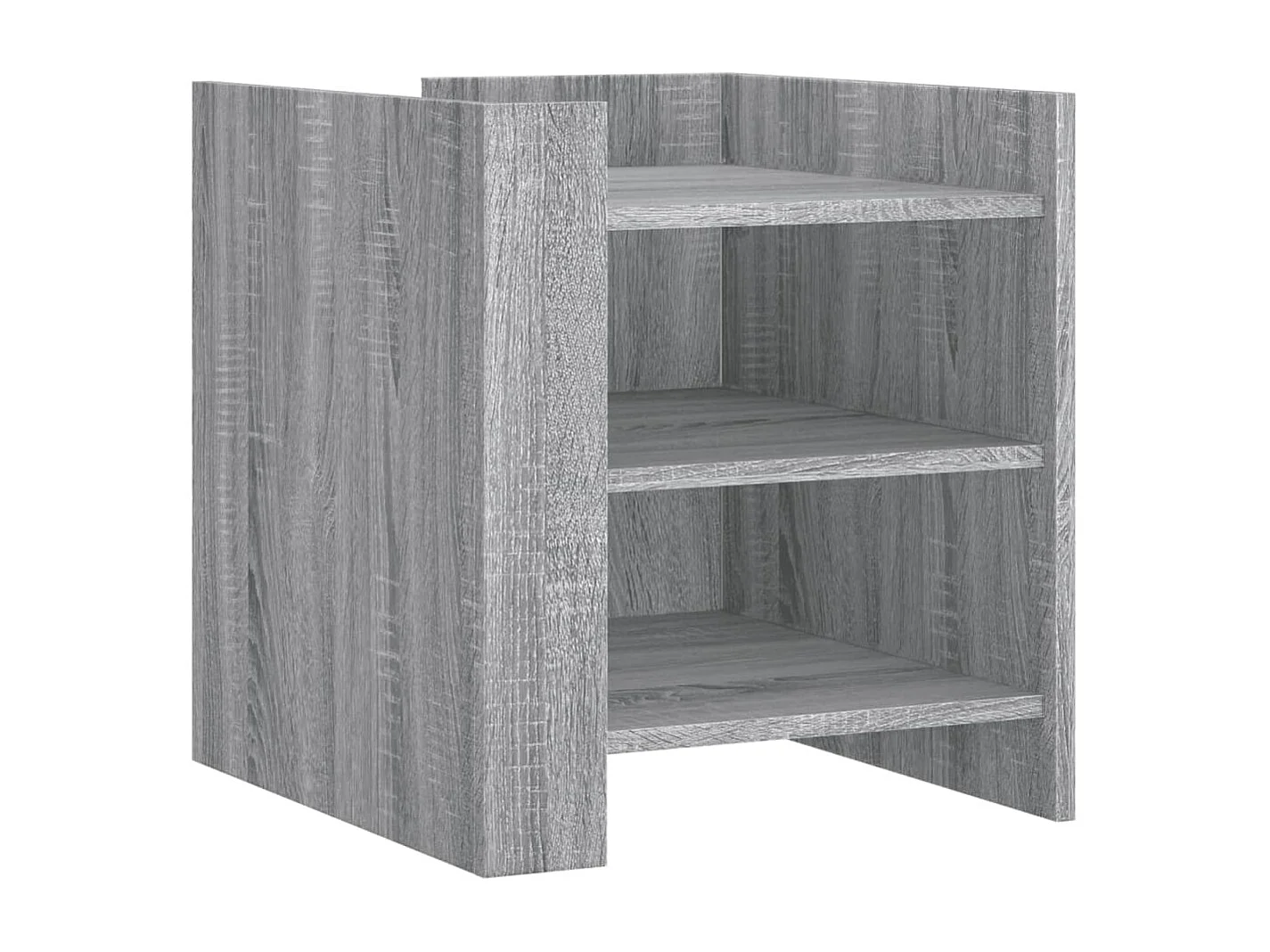 Nachtkastje 45x50x50 cm bewerkt hout grijs sonoma eikenkleurig