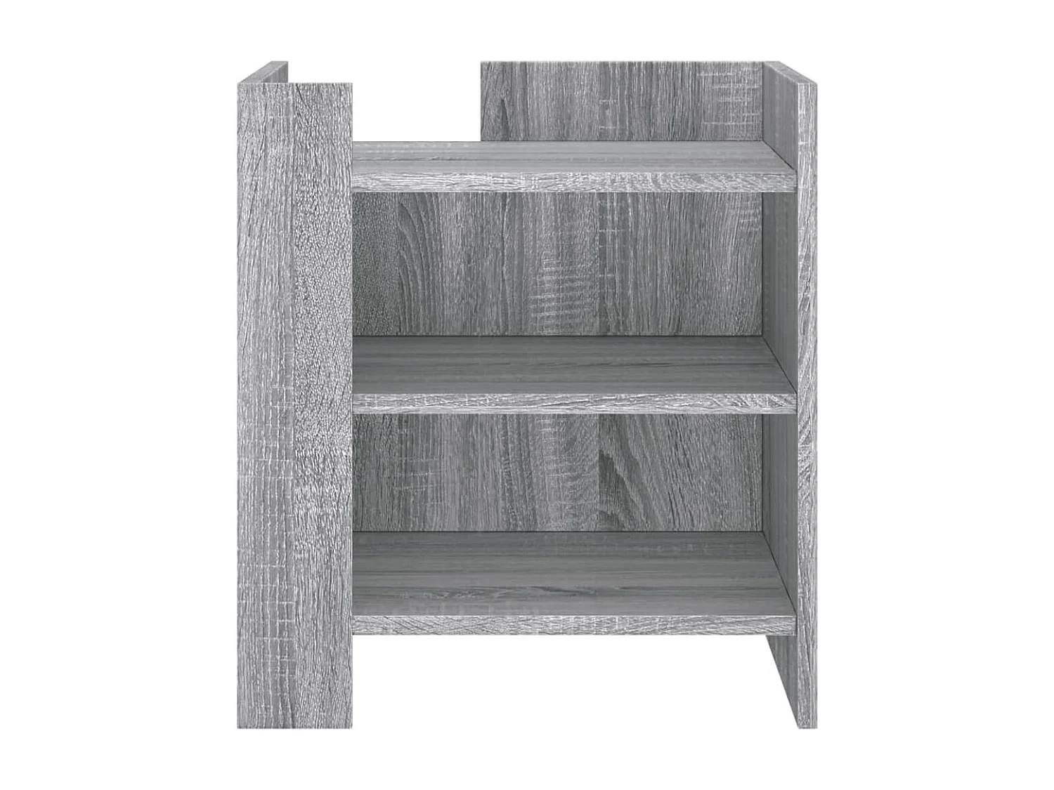 Nachtkastje 45x50x50 cm bewerkt hout grijs sonoma eikenkleurig