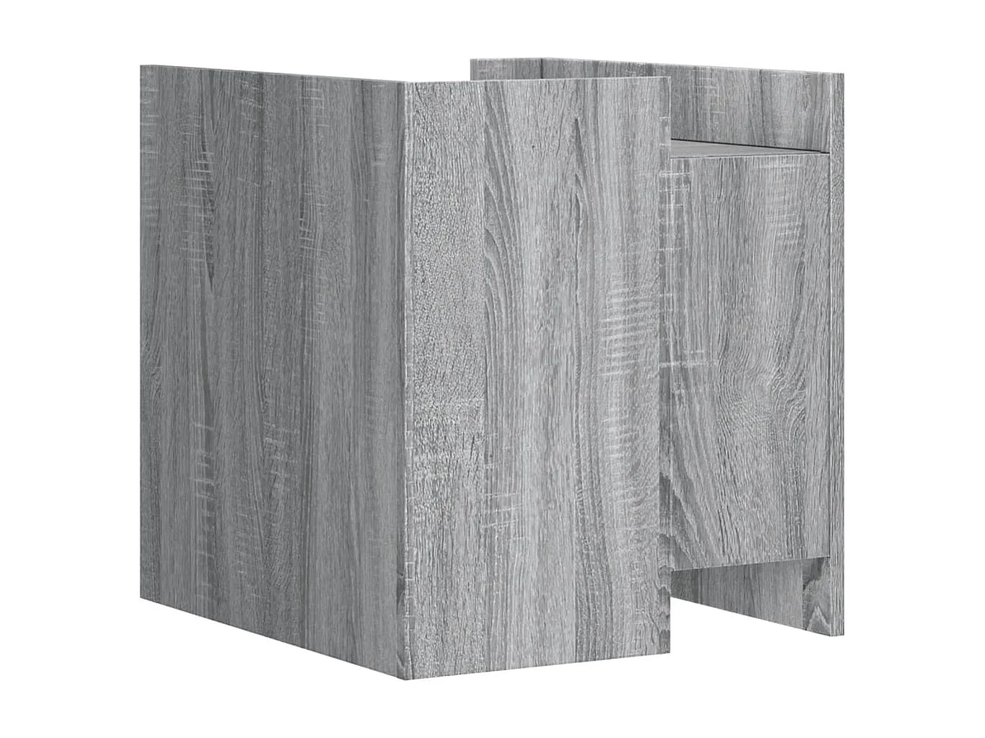 Nachtkastje 45x50x50 cm bewerkt hout grijs sonoma eikenkleurig