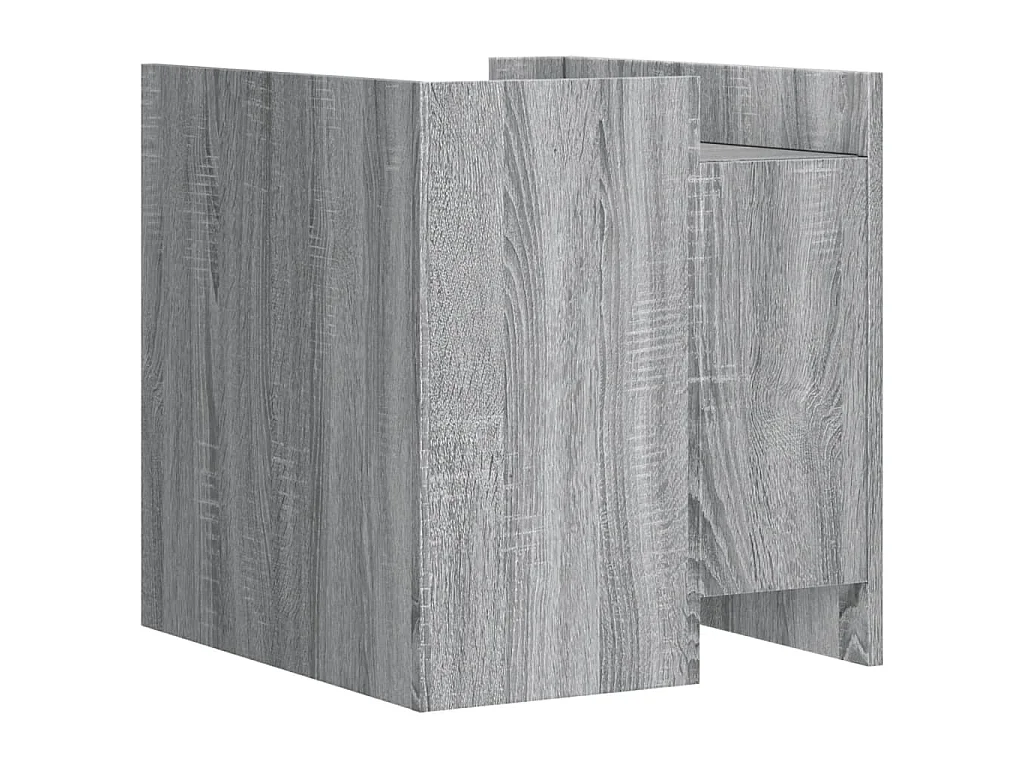 Table de chevet sonoma gris 45x50x50 cm bois d'ingénierie
