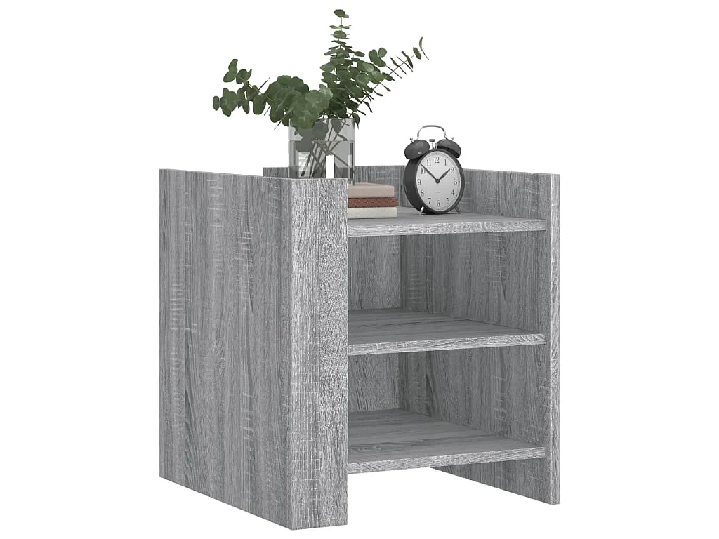 Table de chevet sonoma gris 45x50x50 cm bois d'ingénierie