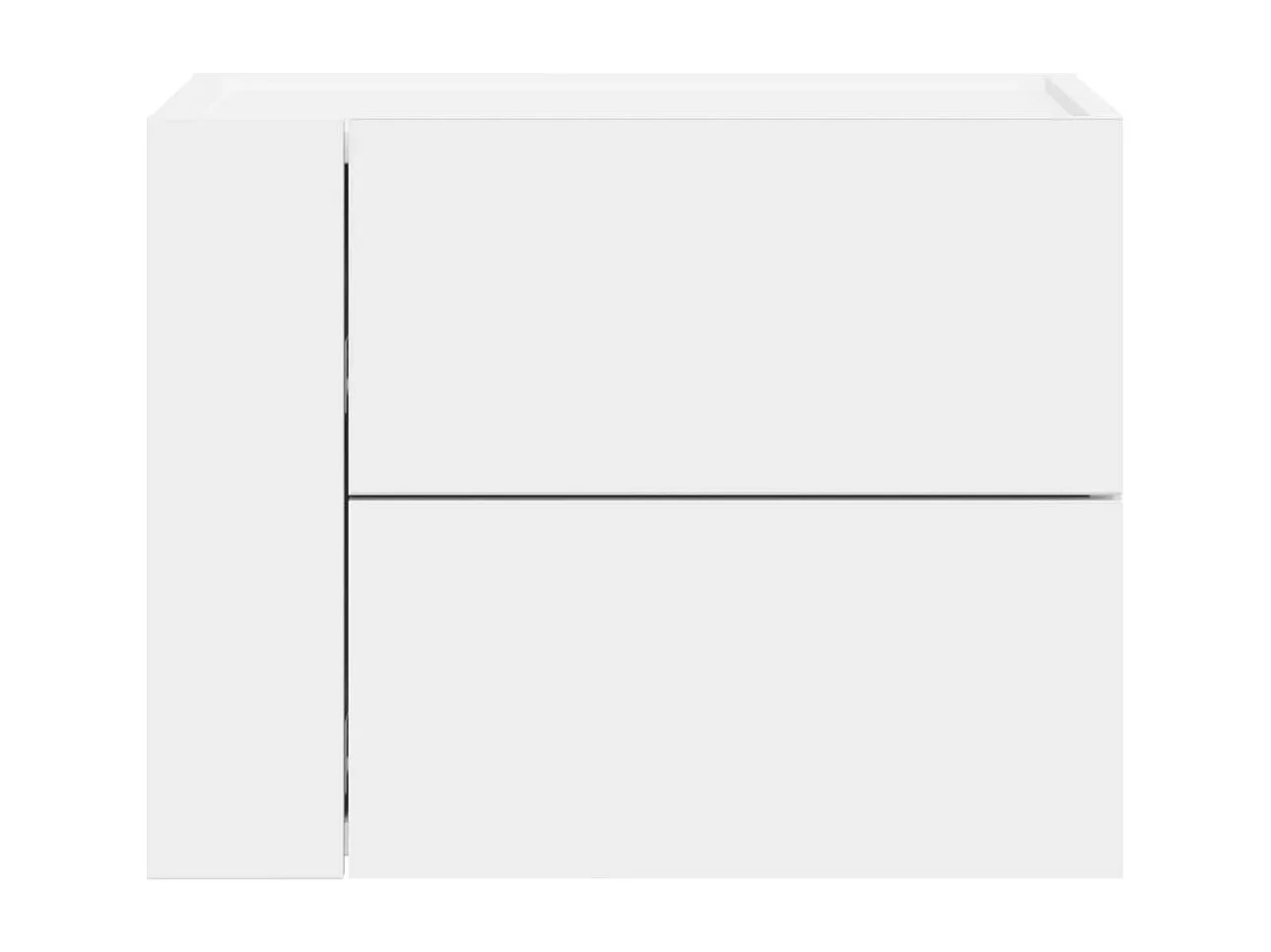 Comodino a Parete Bianco 45x30x35 cm