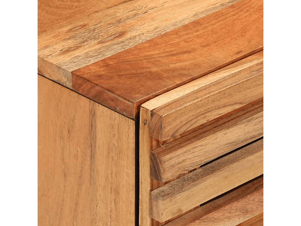 Tables de chevet 2 pcs 40x34x46 cm bois d'acacia massif