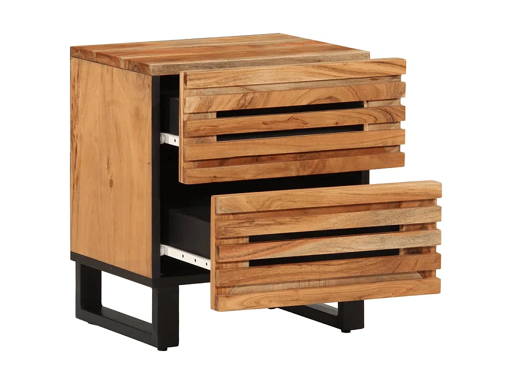 Nachtkastjes 2 st 40x34x46 cm massief acaciahout