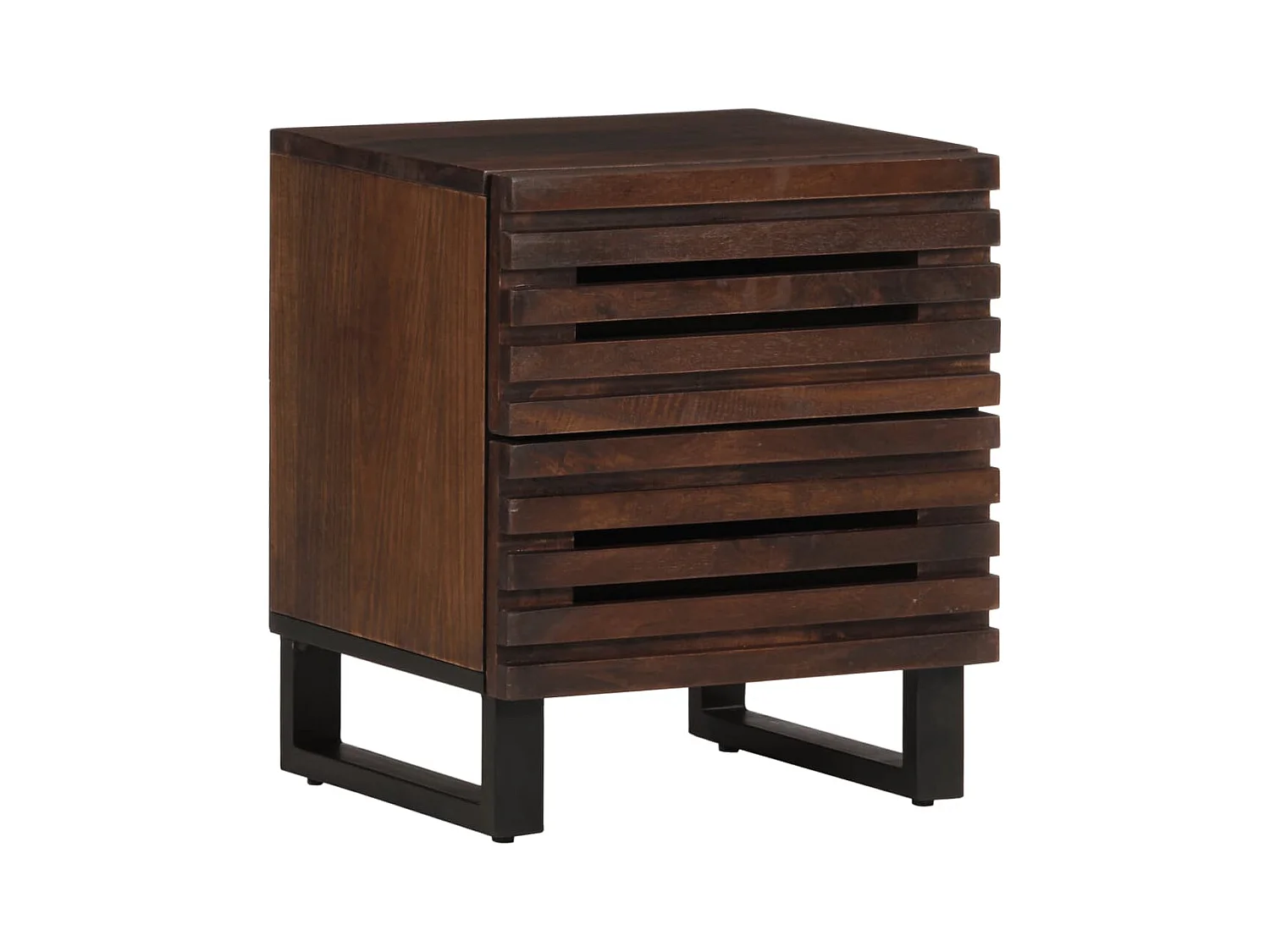 Comodino 40x34x46 cm in Legno Massello di Mango