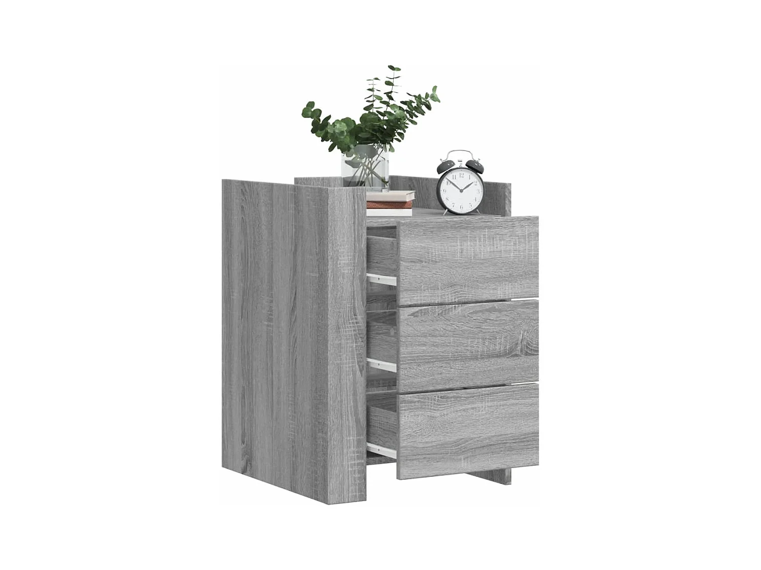 Table de chevet sonoma gris 45x50x65 cm bois d'ingénierie
