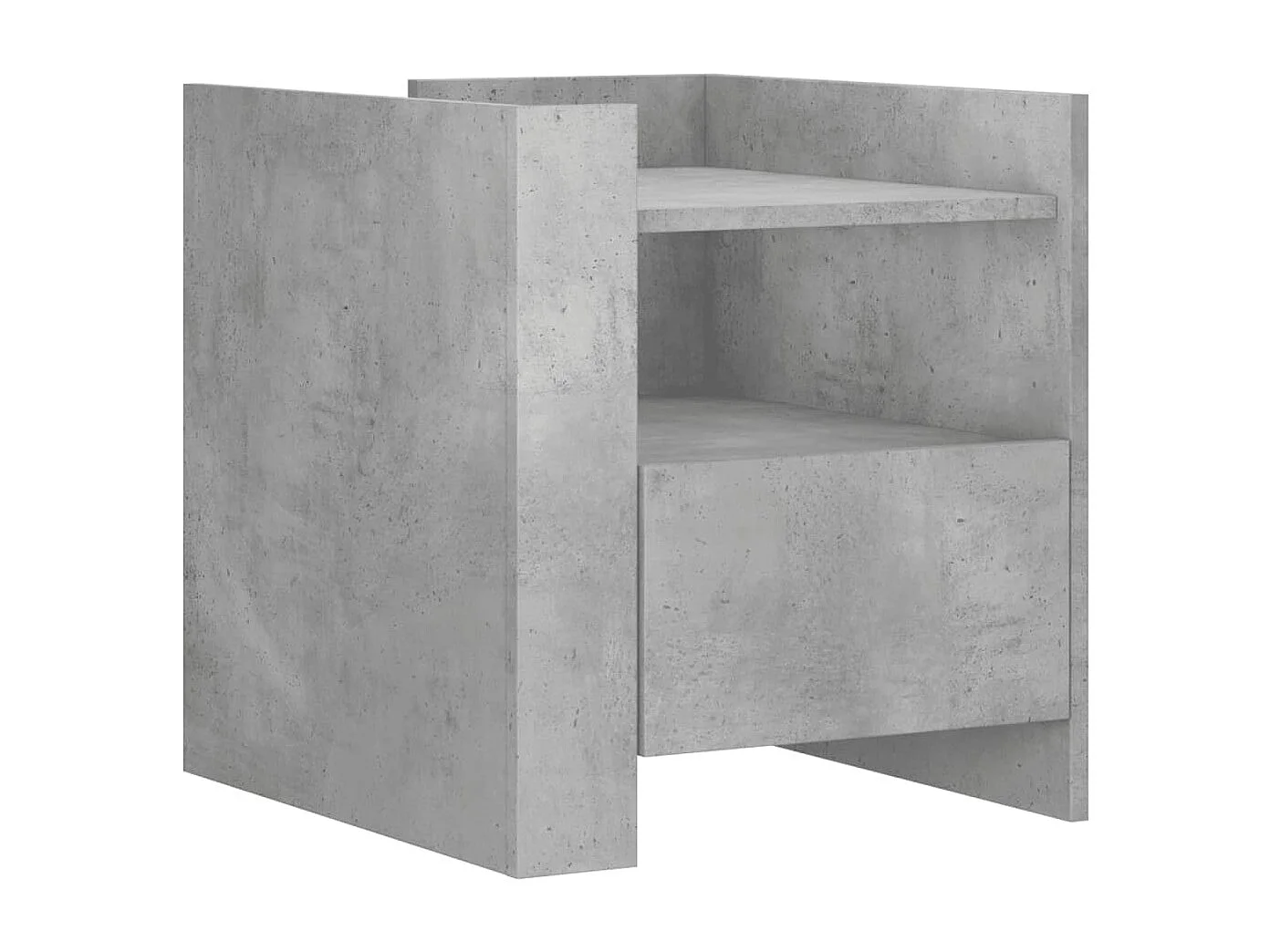 Table de chevet gris béton 45x50x50 cm bois d’ingénierie