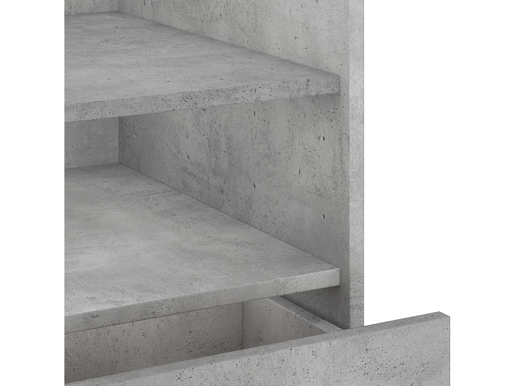 Table de chevet gris béton 45x50x50 cm bois d’ingénierie