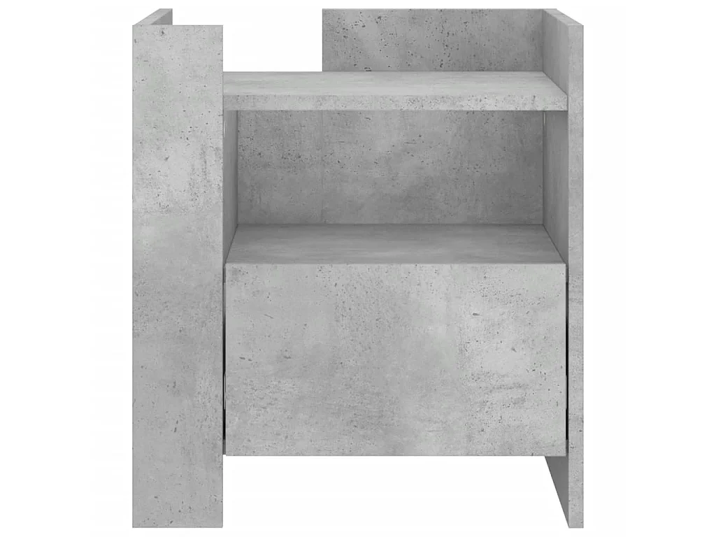 Comodino Grigio Cemento 45x50x50 cm in Truciolato