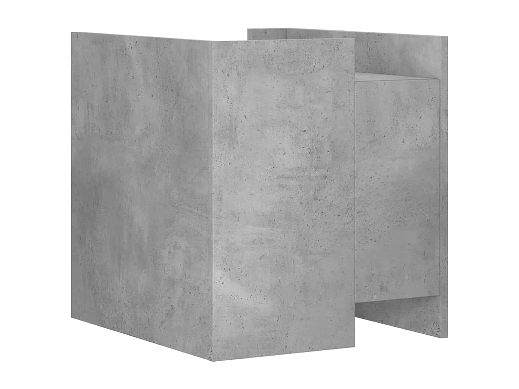 Comodino Grigio Cemento 45x50x50 cm in Truciolato