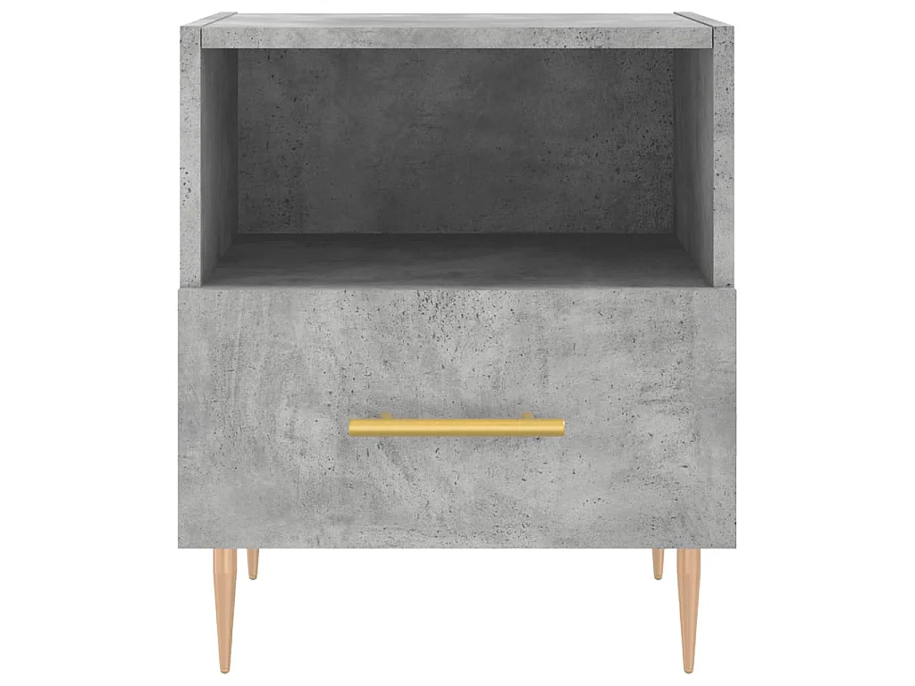 Nachtkastjes 2 st 40x35x47,5 cm bewerkt hout betongrijs