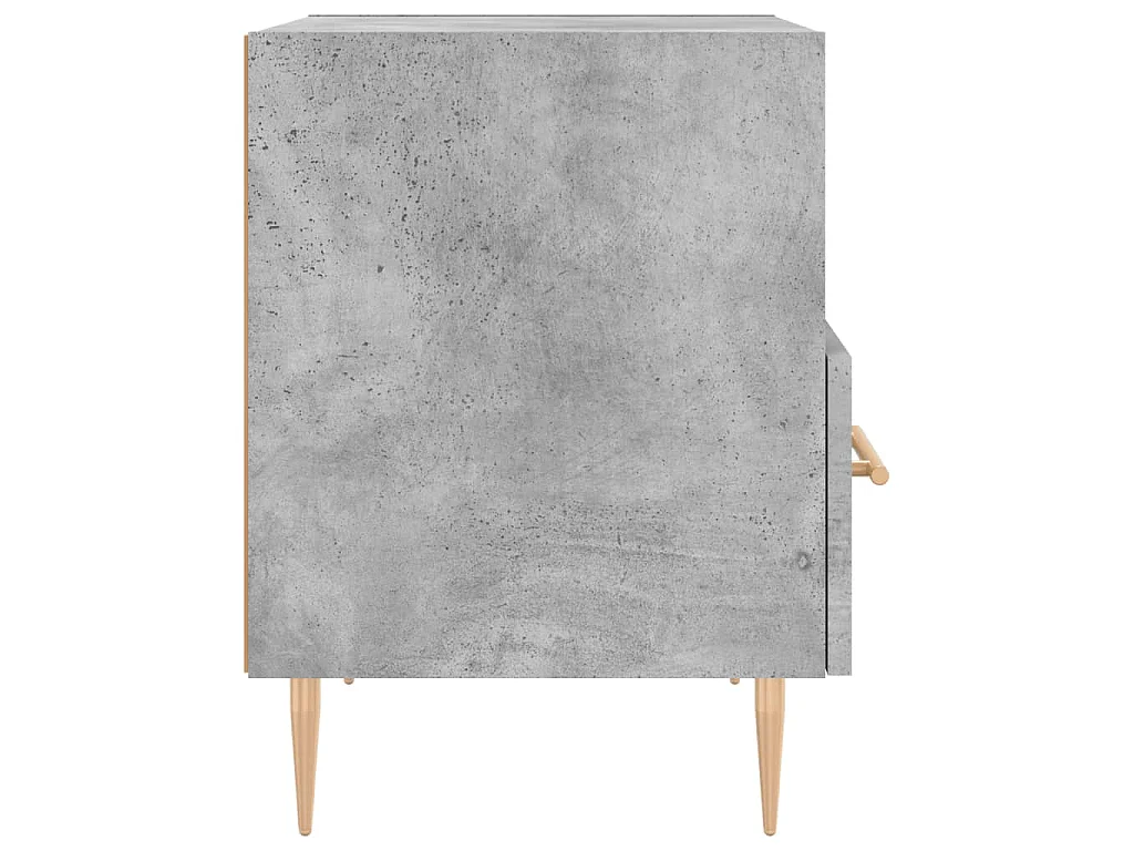 Nachtkastjes 2 st 40x35x47,5 cm bewerkt hout betongrijs