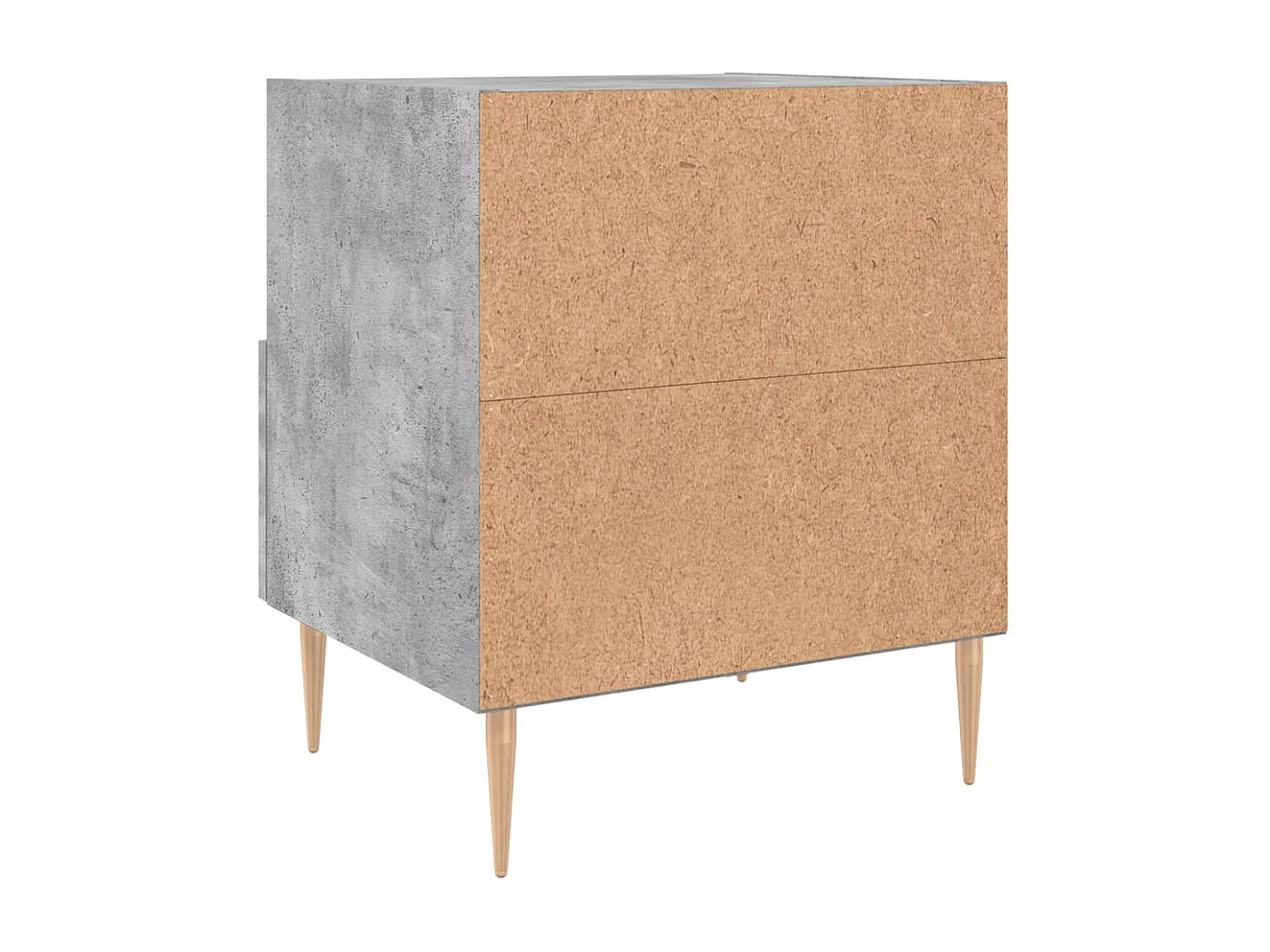 Nachtkastjes 2 st 40x35x47,5 cm bewerkt hout betongrijs
