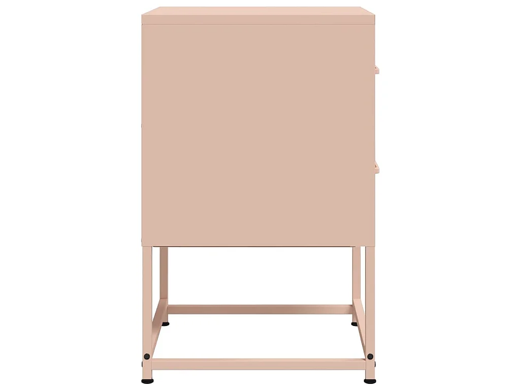 Table de chevet rose 36x39x60,5 cm acier