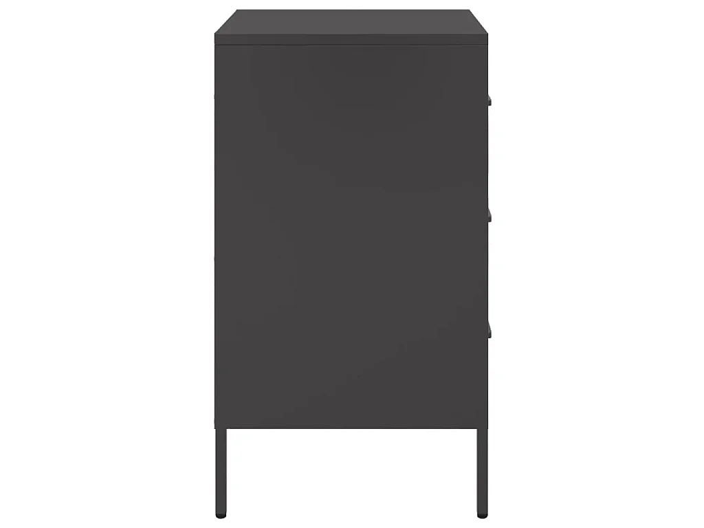 Tables de chevet 2 pcs noir 36x39x68 cm acier