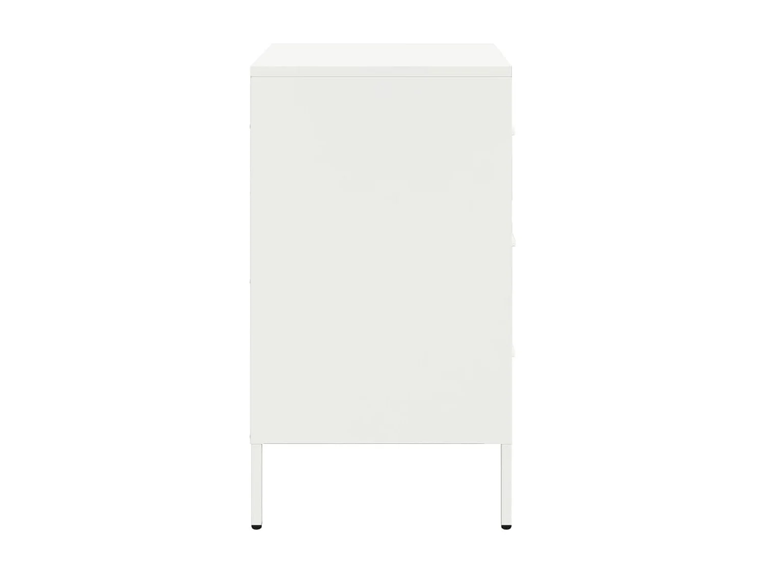 Mesa de cabeceira 36x39x68 cm aço branco