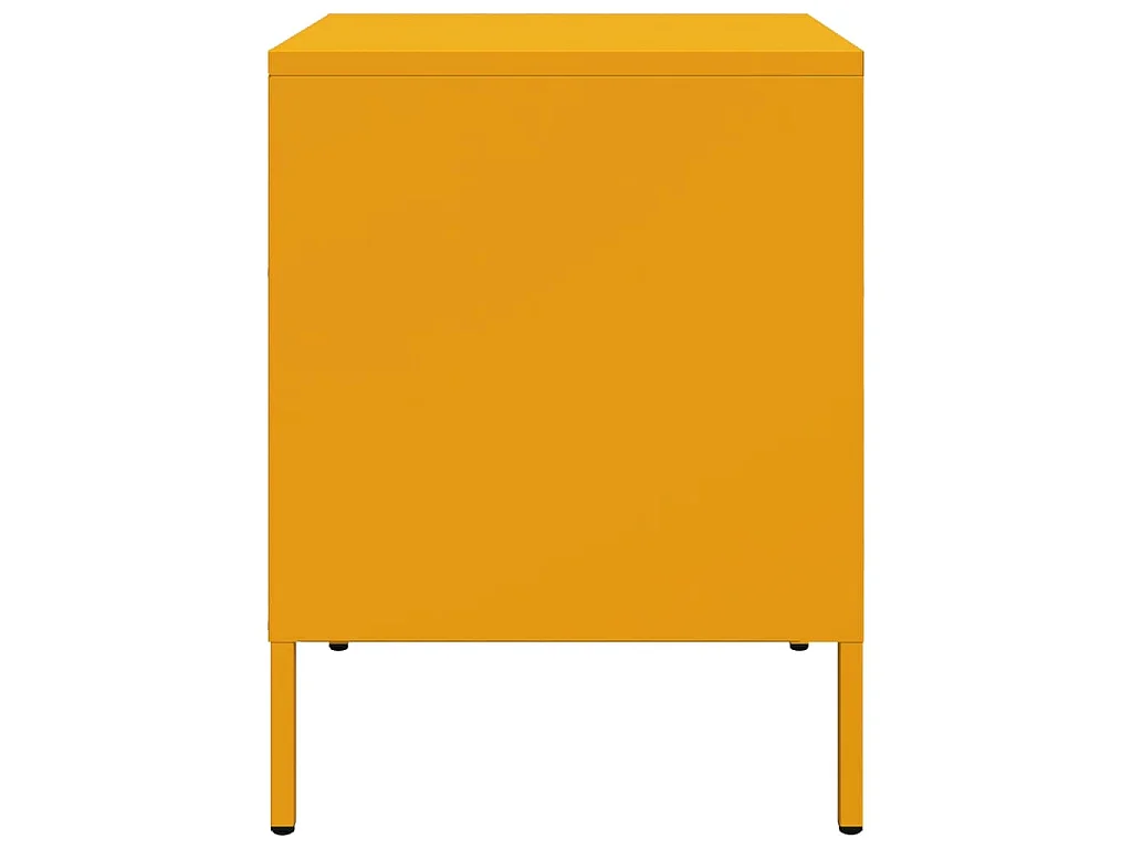 Nachtkastjes 2 st 36x39x50,5 cm staal mosterdgeel