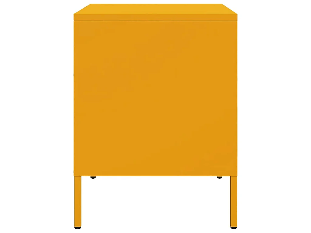 Nachtkastjes 2 st 36x39x50,5 cm staal mosterdgeel