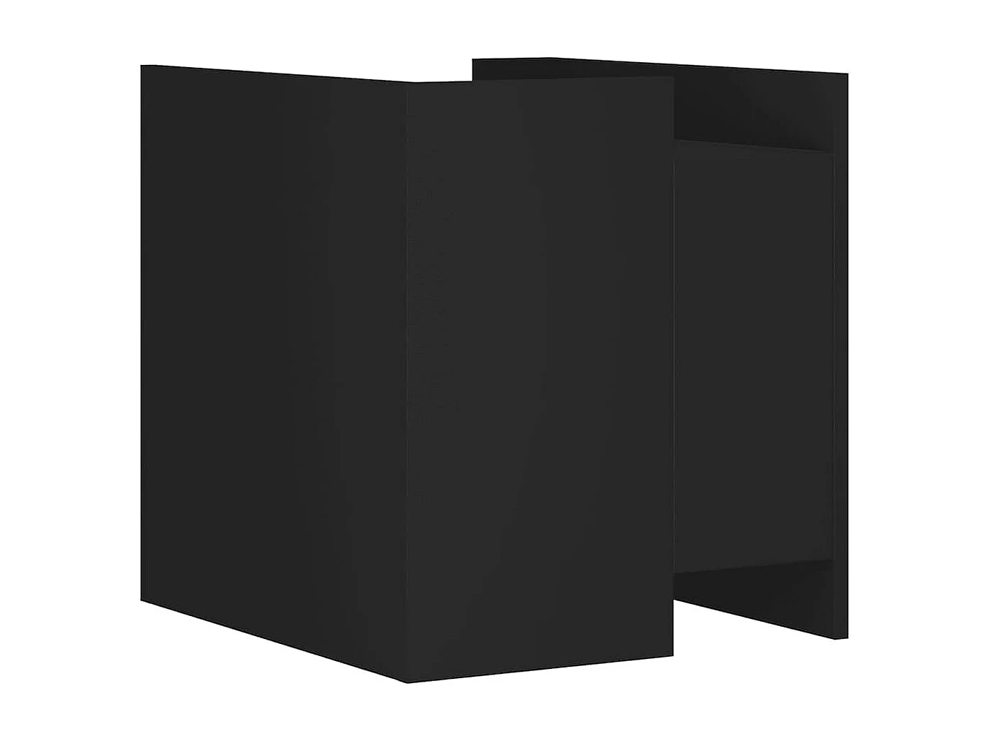 Table de chevet noir 45x50x50 cm bois d’ingénierie