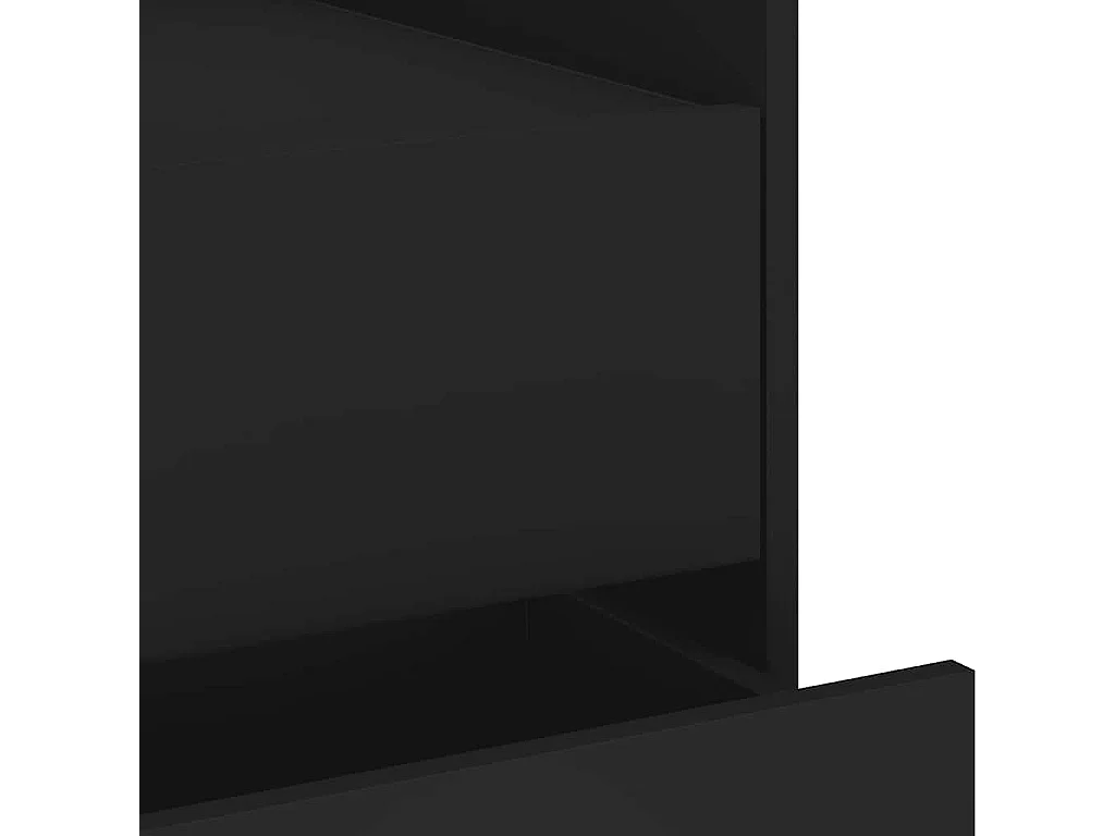 Table de chevet noir 45x50x50 cm bois d’ingénierie