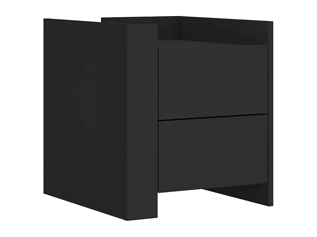 Table de chevet noir 45x50x50 cm bois d’ingénierie