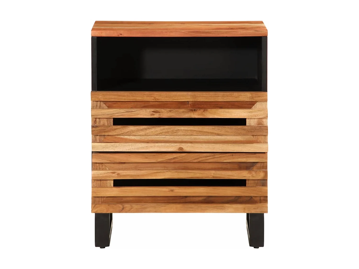 Table de chevet marron 50x34x62 cm bois manguier solide