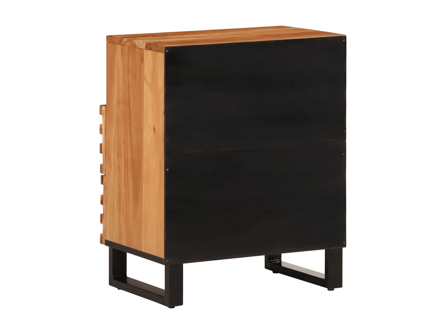 Table de chevet marron 50x34x62 cm bois manguier solide