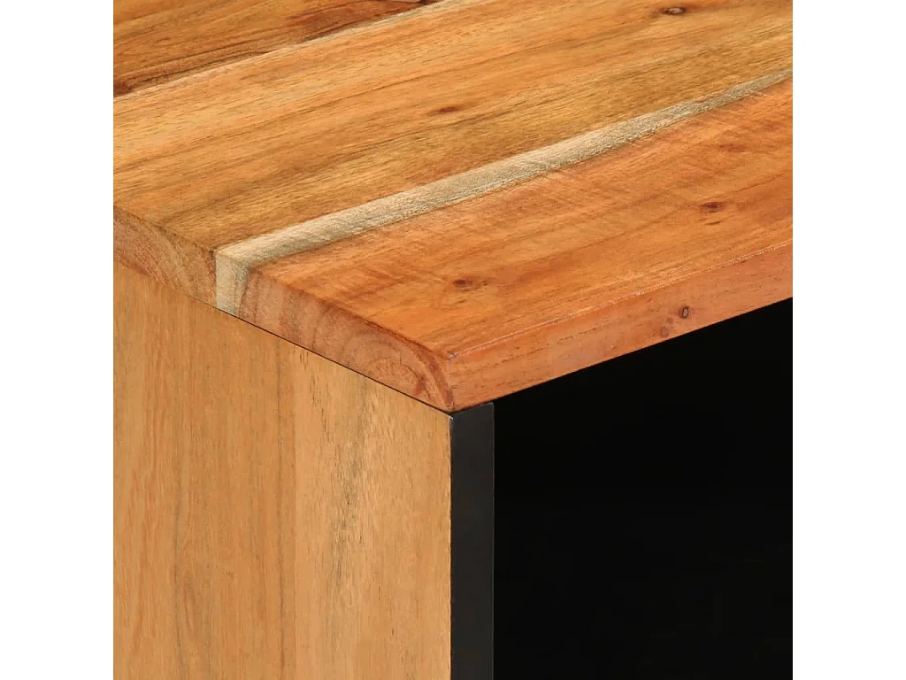 Table de chevet marron 50x34x62 cm bois manguier solide